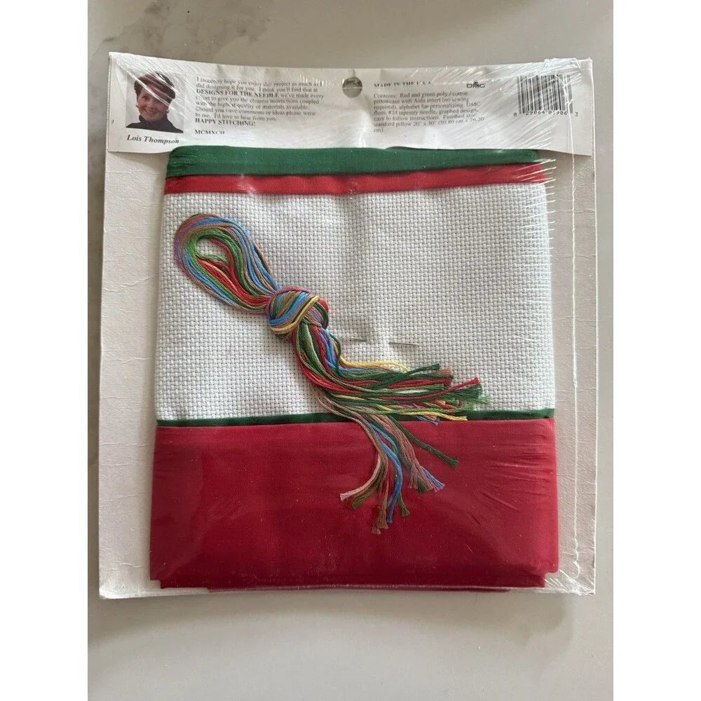 Christmas Tradition Pillow Case Cross Stitch Kit 1992 Vintage By Lois Thompson